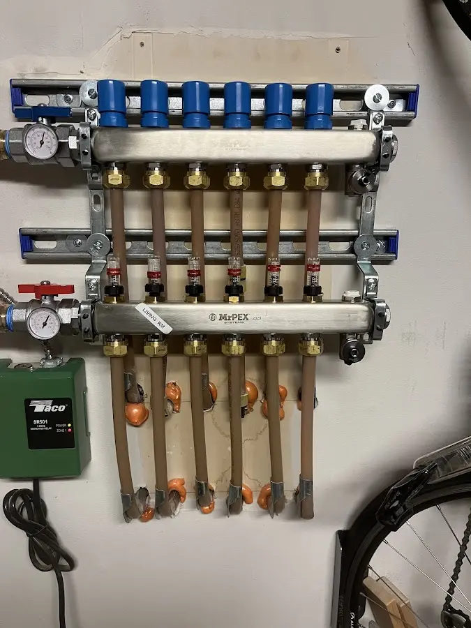 Plumber performing Gas Leak Detection at a residential property in Osage Beach